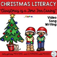Christmas Read and Sing Literacy Activities: "Christmas Caring" Video {CCSS}