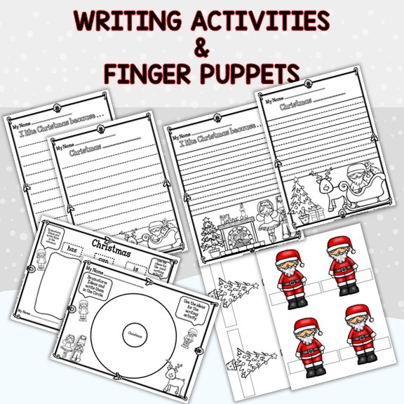 Christmas Songs, Poems and Fingerplays: Literacy, Writing, Reading Activities