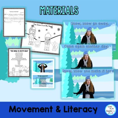 Winter Movement Song & Activities: "The Snow is on My Head" Brain Break