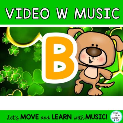 St. Patrick's Day ABC alphabet READ-SAY-MOVE to music as they say ABC'S alphabet letters. Students Move to the music and say ABC's.  Students will love the St. Patrick's Day friends in this alphabet read along video with audio tracks saying the letters. Your students can match upper case alphabet letters A-Z with lower case. Use the video your students to have students move to the music as they say the letters. How fun! They will love calling out the A B C's as they read the letters. Get the jump on letter recognition using the video and activities.