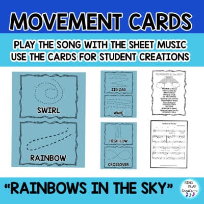 Scarf and Ribbon Streamer Movement Song Activity: "Rainbows in the Sky"