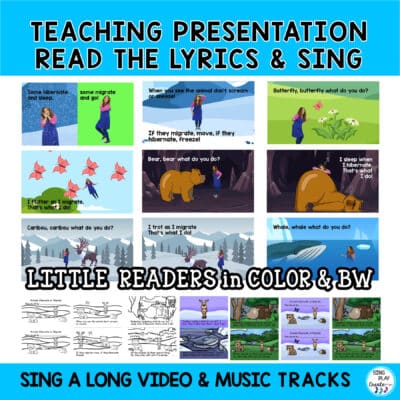 Easy to use hibernation-migration activities for Kindergarten and Preschool. Hibernation-Migration movement song and engaging materials. SING PLAY CREATE